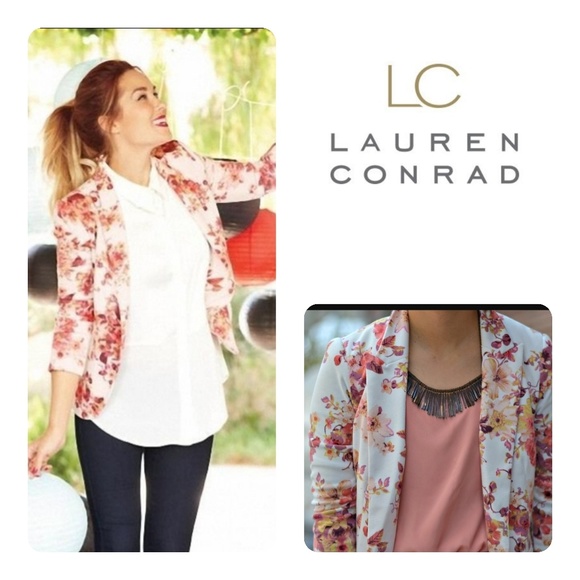 lauren conrad floral blazer